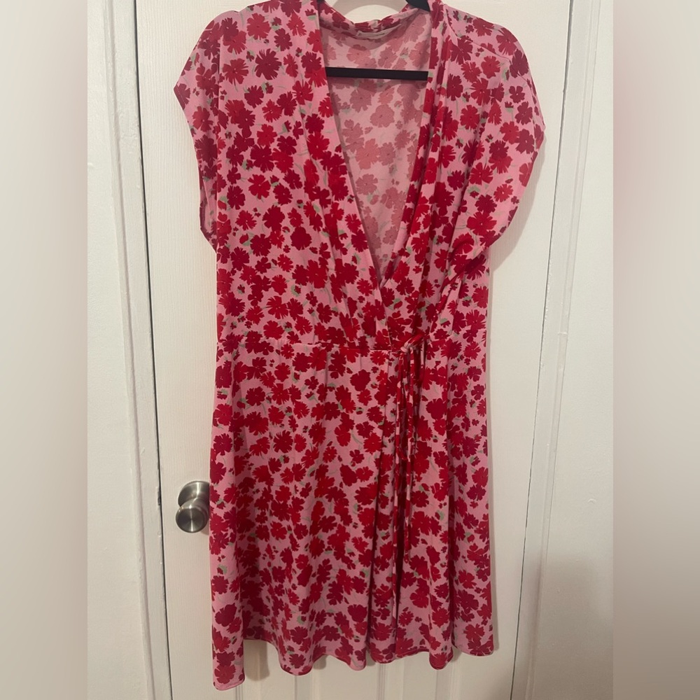 Mango faux wrap dress. Worn once.